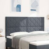 vidaXL Vzglavje Geometrijskih Blokov Temno Sivo 180 cm Velvet, (22080613) | Shoptok.si