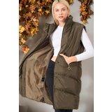 Dewberry Z6743 WOMEN'S VEST-PLAIN KHAKI | Shoptok.si