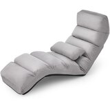 Costway Zložljiv talni stol Siv naslanjač175 x 55 x 20 cm, (5000007601) | Shoptok.si