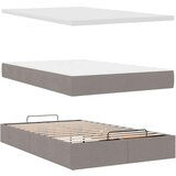 VidaXL Otomanski okvir kreveta s madraca smeđesivi 120x190 cm tkanine VidaXL Otomanski okvir kreveta s madraca smeđesivi 120x190 cm tkanine Slike