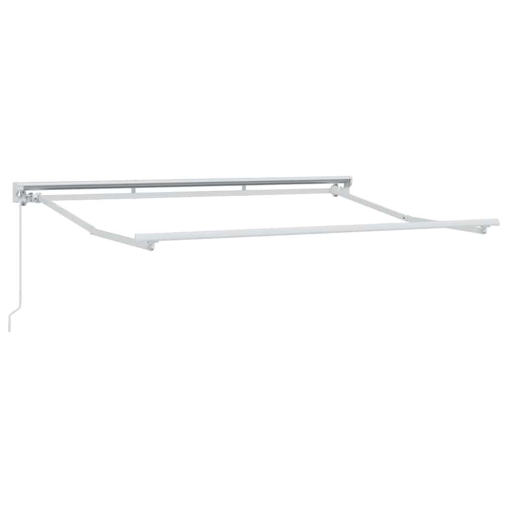  Skrovita tenda Plava i bijela 250 x 200 cm Poliester i metal - Plava i bijela (bijeli okvir) 2 5 x 2 m Ručna | shoptok.hr