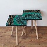 Hanah home 2Shp87 - green greengoldblack nesting table (2 pieces) | ePonuda.com