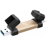 SiliconPower SP001TBUC3S72VPG portable stick-type ssd 1TB, DS72, usb 3.2 gen 2 type-c/type-a, read up to 1050MB/s, write up to 850MB/s, gold Cene