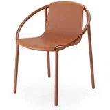 STOL, kovina, umetna masa, naravni materiali barve konjaka