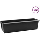  Kutije za cvijeće za Euro palete 12 pcs Crna 36 x 13,5 x 9,5 cm | shoptok.hr