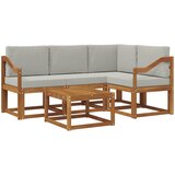  Set vanjskih sofa 5 kom. Prirodna i svjetlosiva | shoptok.hr