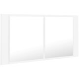  LED kupaonski ormarić s ogledalom bijeli 90x12x45 cm akrilni | shoptok.hr