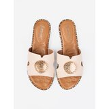 SEASTAR Light beige flip-flops with gold decoration | shoptok.hr