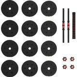  2-u-1 set bučica i olimpijske šipke 20 kg Crna i crvena | shoptok.hr