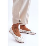 EVENTO PE1 Women's Glittering Openwork Ballet Shoes White Visionary | shoptok.hr