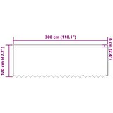  Čipkasta zavjesa sa zavjesama Bijelo 120 x 300 cm Poliester | shoptok.hr