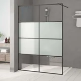 za tuš črna 140x195 cm delno motno ESG steklo, (21047737)