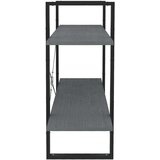 vidaXL Knjižna omara 2-nadstropna siva 100x30x70 cm trdna borovina | Shoptok.si