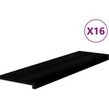 vidaXL podloge za stopnice 16 kosov rjave 90x25x2 cm trdna hrastovina | Shoptok.si