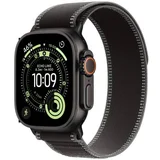 watch ultra 3 cellular 49mm black titanium case with black/charcoal trail loop - m/l (mf1h4se/a)