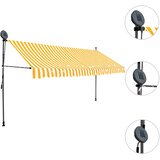 Tenda na ručno uvlačenje LED 350 cm bijelo-narančasta | shoptok.hr