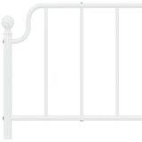 Metalni okvir kreveta uzglavlje i podnožje bijeli 183x213 cm | shoptok.hr