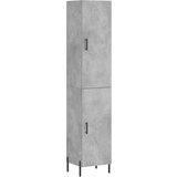 Maison Chic Visoka omara - Komoda - Predalnik betonsko siva 34,5x34x180 cm inženirski les, (21719950) | Shoptok.si
