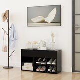 vidaXL Klop za čevlje črna 80x30x45 cm iverna plošča Cene