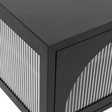 TV ormarić crni 105 x 35 x 50 cm od stakla i čelika | Eponuda.com