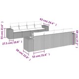  9-dijelni set vrtnih sofa s jastucima crni od poliratana | shoptok.hr