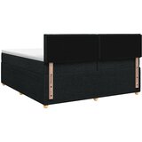  Boxspring krevet s madracem Crna 200 x 200 cm Tkanina Slike