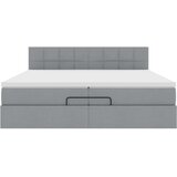 vidaXL okvir kreveta s madracima svijetlosivi 200x200cm od tkanine | shoptok.hr