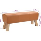  Klupa 110 x 30 x 45 cm Prava koža Smeđa | shoptok.hr