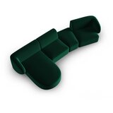 Milo Casa Zelena žametna kotna sedežna garnitura (levi kot/z ležalnikom) Paolo – | Shoptok.si