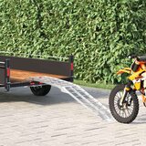  Ramp za motocikle Srebrno 180 x 28 x 5 cm Aluminij | shoptok.hr