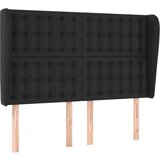  Vzglavje z ušesi črno 147x23x118/128 cm umetno usnje, (20738709) | Shoptok.si