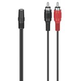 Hama 00205186 Cinch / utičnica audio adapter [1x priključna doza za 3,5 mm banana utikač - 2x muški cinch konektor] crna Cijene