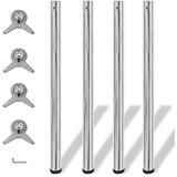 vidaXL 4 Nastavljive Noge za Mizo Krom 870 mm Cene