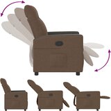  Naslonjač od tkanine smeđi | shoptok.hr