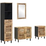  Set ormarića za kupaonicu 4 kom. Prirodna 38 x 33 x 160 cm | shoptok.hr