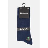 Avva Men's Navy Blue Plain Bamboo Cleat Socks cene
