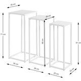 Mömax Set Stojal Za Rože Blackburn, Bela, Jeklo, 3 Kos | Shoptok.si