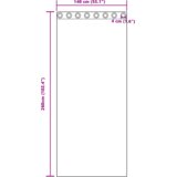 vidaXL Zavjese sa zavjesama 2 pcs Ljubičasta 260 x 140 cm Poliester | shoptok.hr