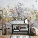  Foto tapeta - Grey palms - plant motif in an abstract composition with patterns 250x175 | shoptok.hr