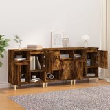  Komode 3 kom boja dimljenog hrasta 60x35x70cm konstruirano drvo | shoptok.hr