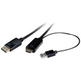 Roline HDMI / DisplayPort / USB priključni kabel DisplayPort utikač, HDMI A utikač, USB-A utikač 1.00 m crna 11.04.5991 sa zaštitom HDMI kabel Cijene