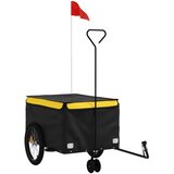 Prikolica za bicikl crno-žuta 45 kg željezna | shoptok.hr