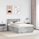  Krevetna konstrukcija s uzglavljem Betonska siva 120 x 190 cm | shoptok.hr