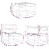  6-dijelni set vrtnih sofa bijeli od masivne borovine | shoptok.hr