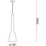 Ideal Lux - Luster na sajli FLUT 1xE27/60W/230V preč. 14,5 cm crna | Eponuda.com