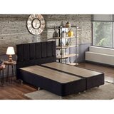 Hanah home Ela Double - Black (140 x 190) Black Double Bed Base & Headboard | ePonuda.com