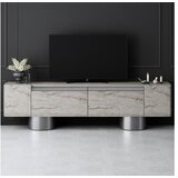 Hanah home tv polica bohem travertine silver Cene