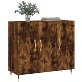  Komoda boja dimljenog hrasta 90 x 34 x 80 cm konstruirano drvo | shoptok.hr