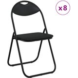  Sklopiva stolica 8 pcs Crna 48 x 43,5 x 81 cm Lažna koža | Eponuda.ba