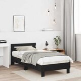  Krevetna konstrukcija s uzglavljem Crni hrast 203 x 95 x 70 cm | shoptok.hr